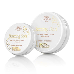 BUZZING SOFT <br/>Organic hand cream for dry, cracked, and sensitive skin