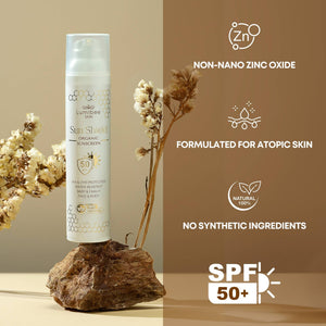 SUN SHIELD<br/>Mineral sunscreen SPF 50 for sensitive and atopic skin – suitable for both children and adults