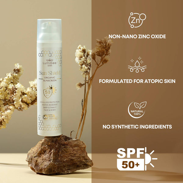SUN SHIELD<br/>Mineral sunscreen SPF 50 for sensitive and atopic skin – suitable for both children and adults